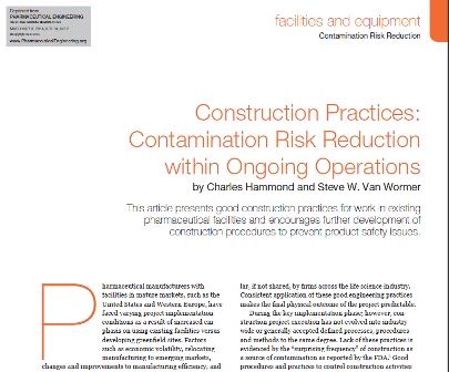 contamination risk reduction article screenshot