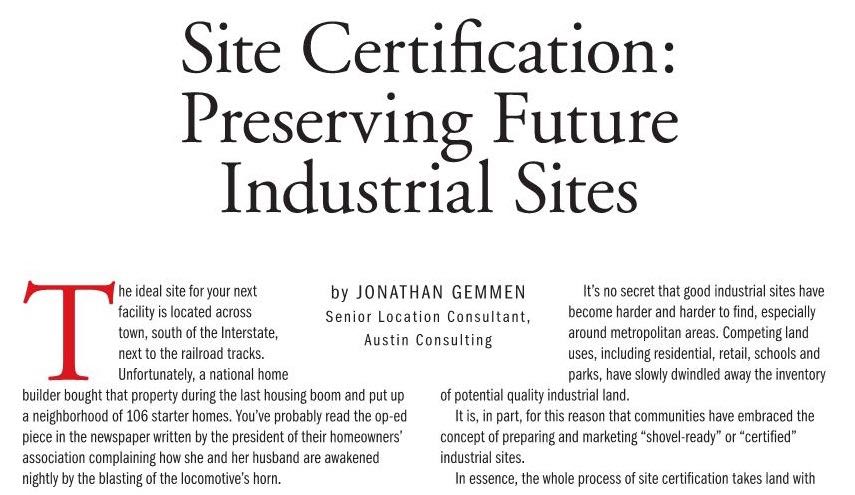 site certification preserving future industrial sites screengrab