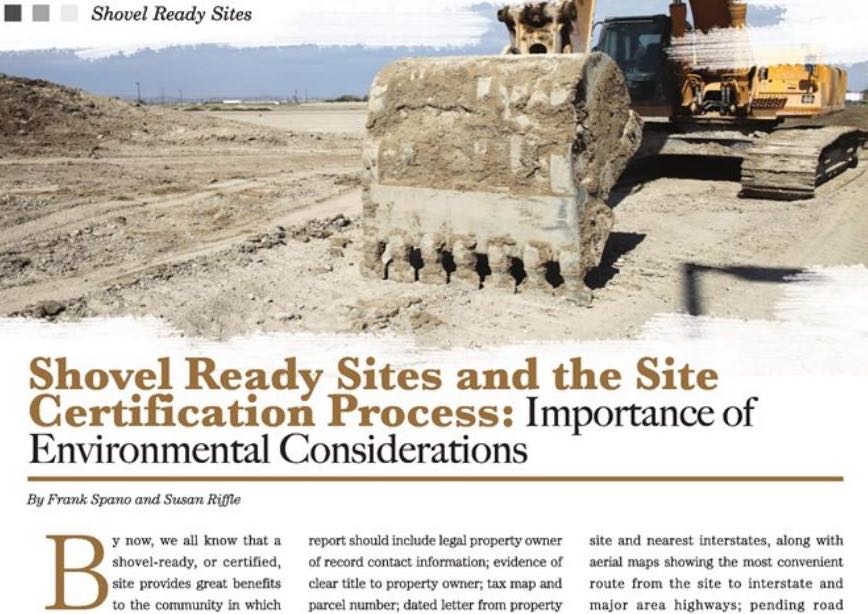 shovel ready sites article