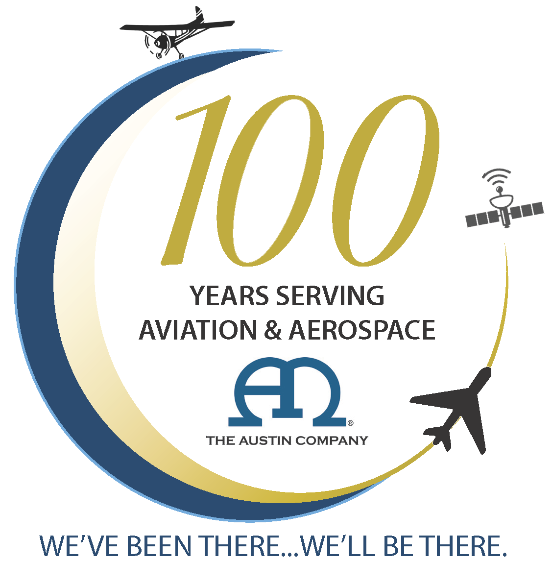 100 years in aviation logo