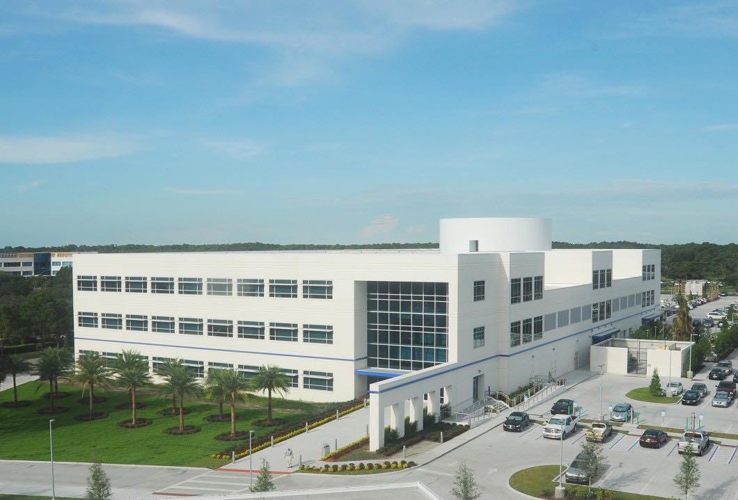 Aerial view of a Northrop Grumman center of excellence building