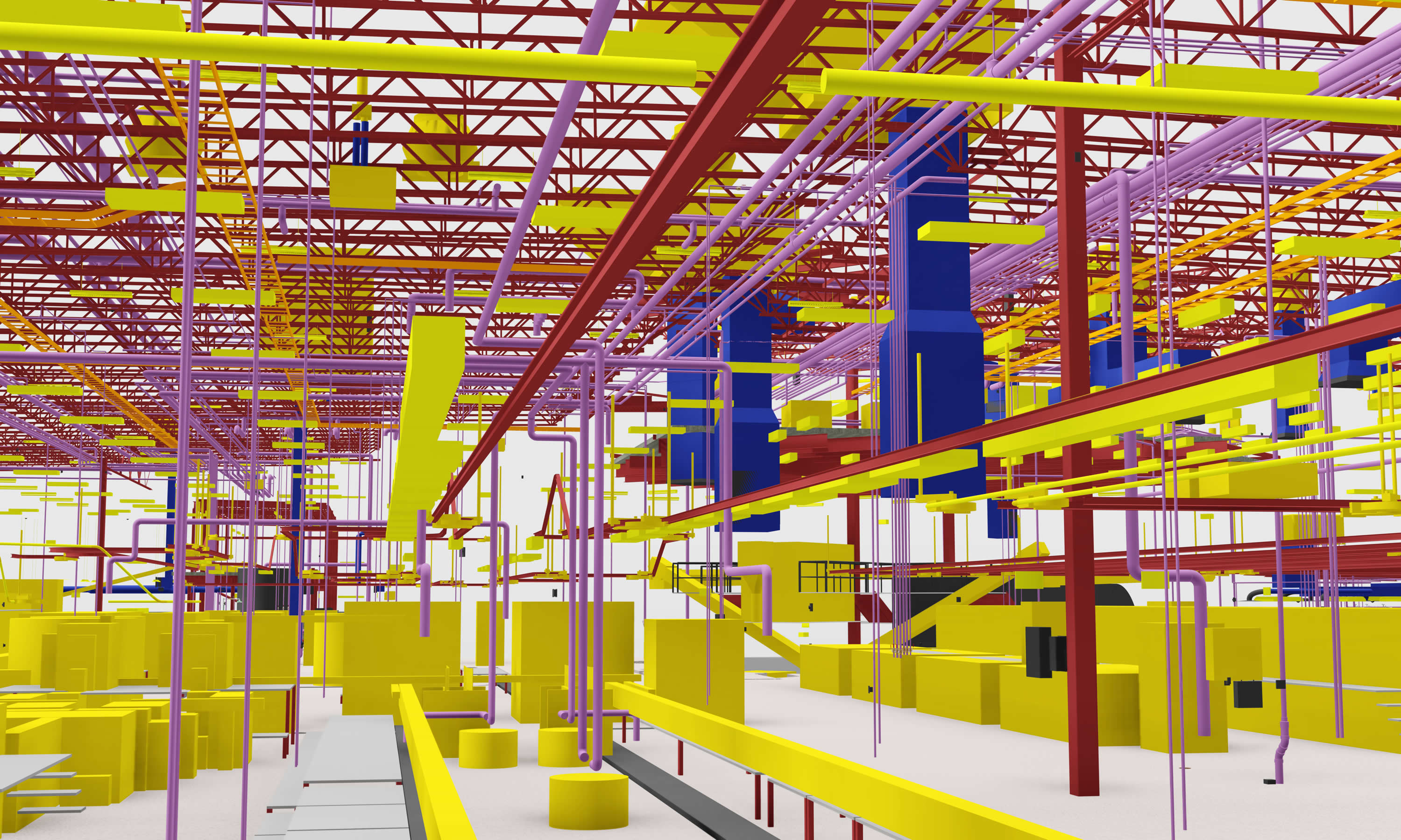 3D rendering of a food production facility