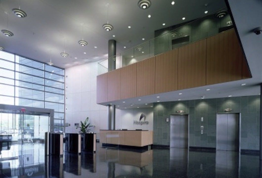 Lobby and entrance of the Hospira Pharmaceutical technical center