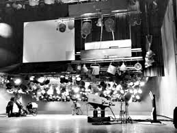 black and white photo of NBC's new television studio from 1952.